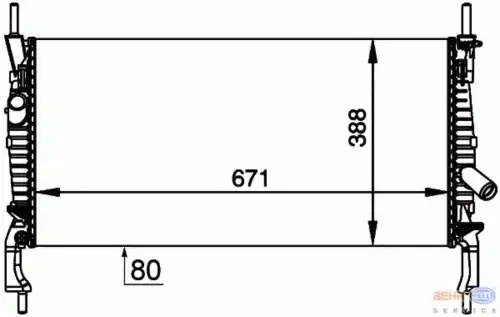 Интеркулер HELLA 8ML 376 746-401