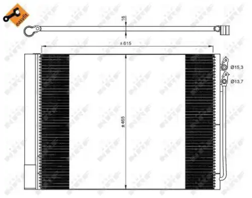 Радиатор кондиционера (конденсатор) NRF 350033
