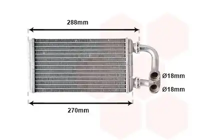 Радиатор печки VAN WEZEL 6006173