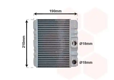 Радиатор печки VAN WEZEL 6006211