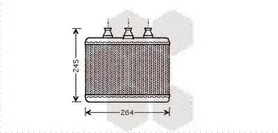 Радиатор печки VAN WEZEL 6006271
