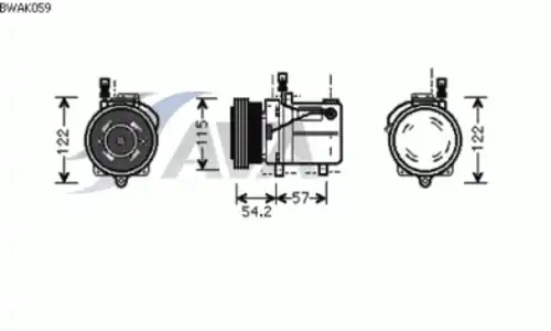 компрессор кондиционера BMW BWAK059 AVA