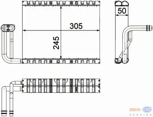 ИСПАРИТЕЛЬ, КОНДИЦИОНЕР 8FV 351 330-661 HELLA