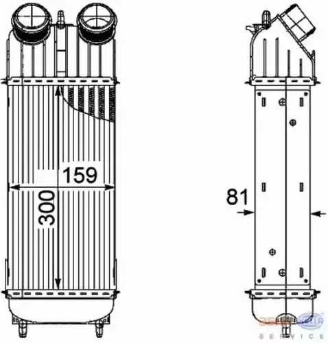 Интеркулер HELLA 8ML 376 746-221