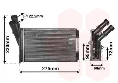 Радиатор печки VAN WEZEL 9006055