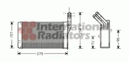 Радиатор печки VAN WEZEL 9006150
