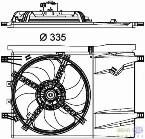 ВЕНТИЛЯТОР РАДИАТОРА 8EW 351 040-341 HELLA
