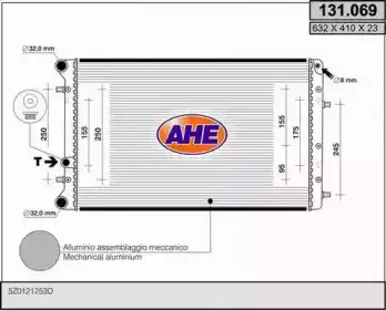 Радиатор системы охлаждения двигателя AHE 131.069