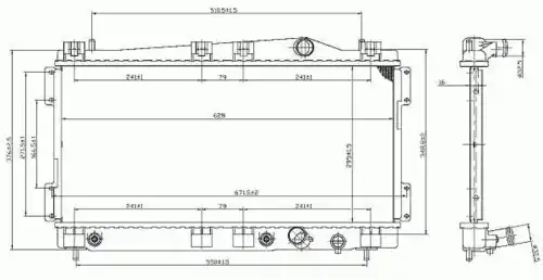 Радиатор кондиционера (конденсатор) NRF 53955