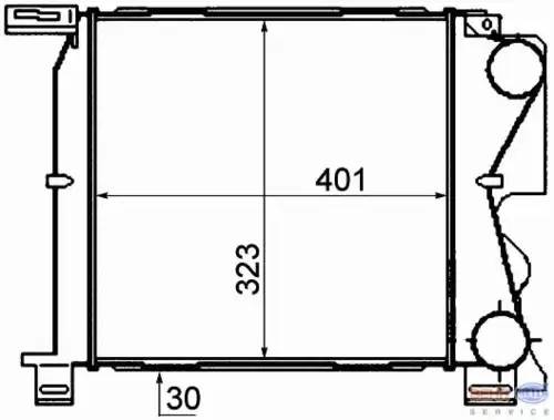Интеркулер HELLA 8ML 376 760-691