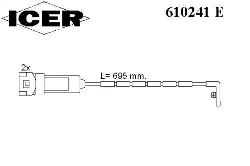 Тормозные колодки дисковые ICER 610241 E