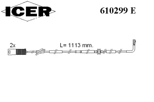 Датчик тормозных колодок ICER 610299 E