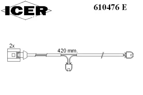 Тормозные колодки дисковые ICER 610476 E