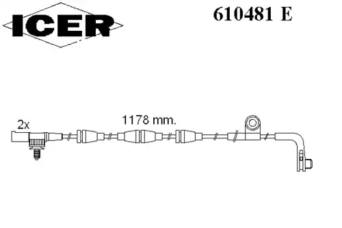 Датчик тормозных колодок ICER 610481 E