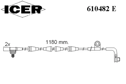 Датчик тормозных колодок ICER 610482 E