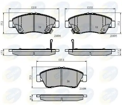 Тормозные колодки дисковые COMLINE CBP32009