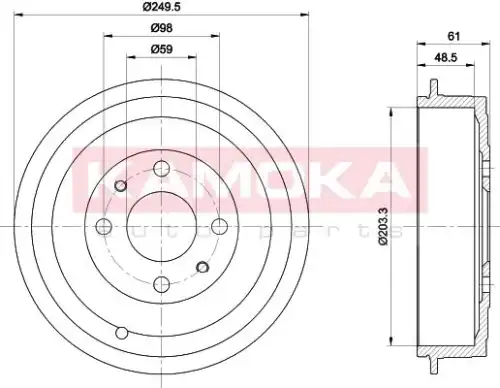 Тормозной барабан KAMOKA 104004