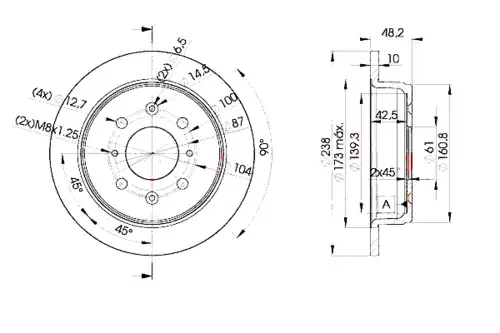 Тормозной диск ICER 78BD0817