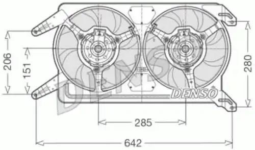 Вентилятор радиатора DER01012 DENSO
