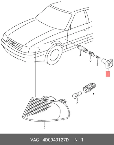 УКАЗАТЕЛЬ ПОВОРОТА 4D0949127D VAG