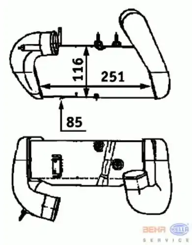 Интеркулер HELLA 8ML 376 723-271