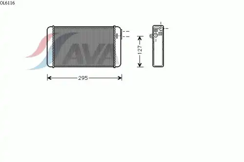 Радиатор печки AVA OL6116
