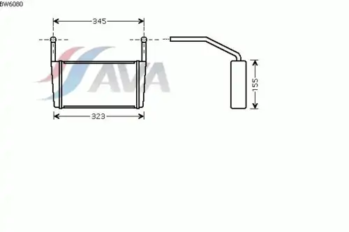 Радиатор печки AVA BW6080