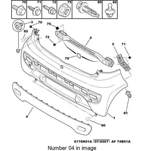МОЛДИНГ БАМПЕРА 7452 GP PSA