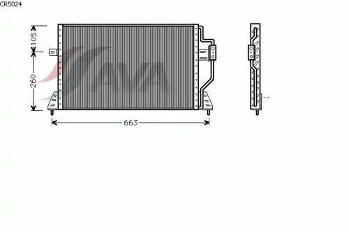 Радиатор кондиционера (конденсатор) AVA CR5024