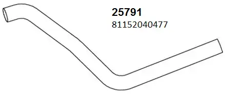 Глушитель трубопровод MB /5411402503/ 25791 HOBI