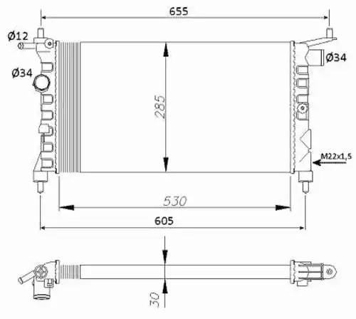 Радиатор кондиционера (конденсатор) NRF 50551