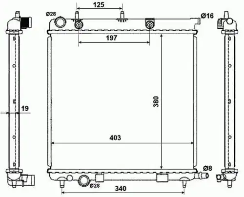 Радиатор кондиционера (конденсатор) NRF 50430