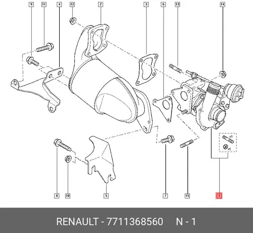 КОМПРЕССОР НАДДУВ 7711 368 560 RENAULT