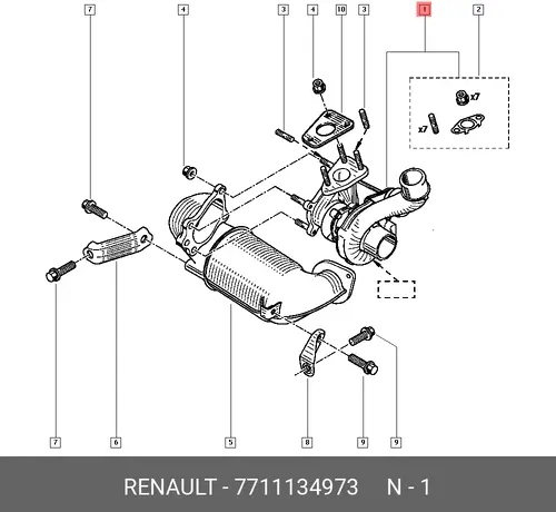 КОМПРЕССОР НАДДУВ 7711 134 973 RENAULT