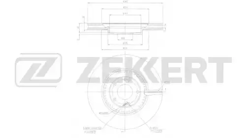 Тормозной диск ZEKKERT BS-6645