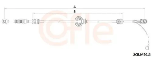 Трос сцепления COFLE 92.2CB.ME013