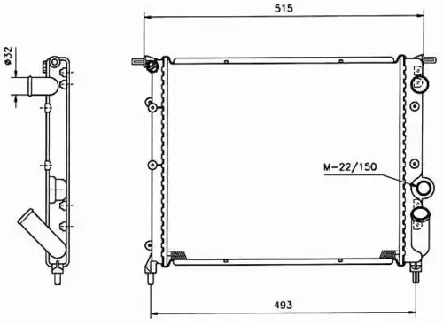 Радиатор кондиционера (конденсатор) NRF 516259