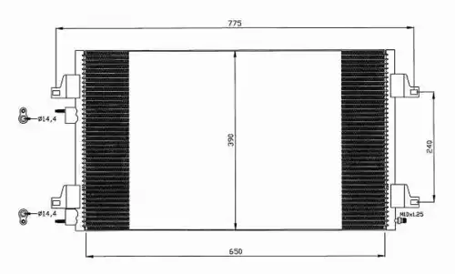 Радиатор кондиционера (конденсатор) NRF 35447