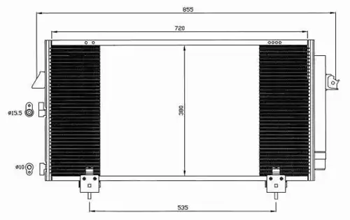 Радиатор кондиционера (конденсатор) NRF 35381