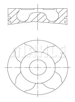 поршень Opel 012 31 02 MAHLE