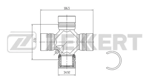 Крестовина кардана ZEKKERT KG-1139