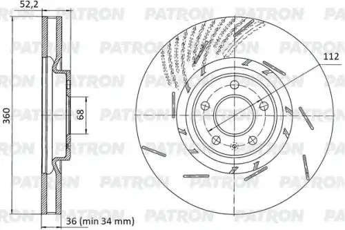 Тормозной диск PATRON PBD1472