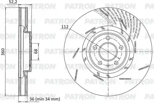 Тормозной диск PATRON PBD1473