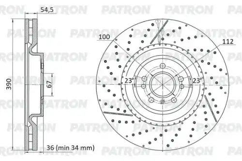 Тормозной диск PATRON PBD1478DR