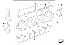 Вкладыш подшипника Weiss !60.00MM(0) \BMW 3' E30, E36, E46, 5' E28, E34, E39, E60, E61, 11 21 1 717 528