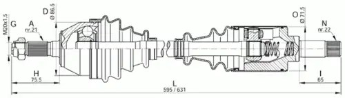 привод левый Citr DRS6145.00 OPEN PARTS