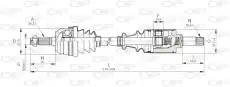 привод левый Peug DRS6084.00 OPEN PARTS