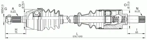 привод левый Peug DRS6004.00 OPEN PARTS