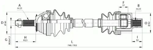 Вал приводной в сборе OPEN PARTS DRS6164.00