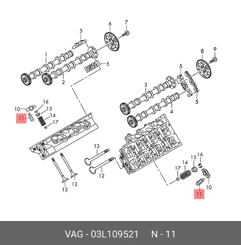 Гидрокомпенсатор VAG 03L 109 521